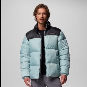 Columbia crushed Blue/shark Black mens Puffer Jacket NEW puffect lll small Omni